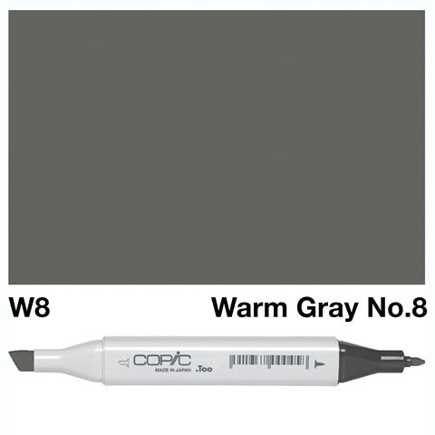 COPIC CLASSIC MARKER W8 WARM GRAY NO.8