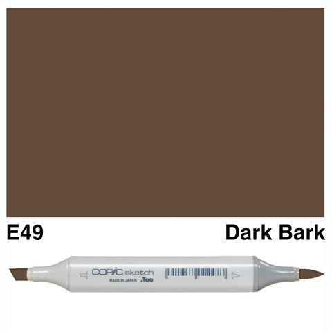 Copic Sketch Marker E49 Dark Bark