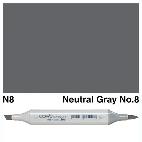 Copic Sketch Marker N8 Neutral Gray No.8