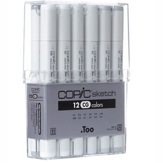Copic Sketch Marker Cool Grey Set 12 SET