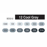 Copic Sketch Marker Cool Grey Set 12 SET