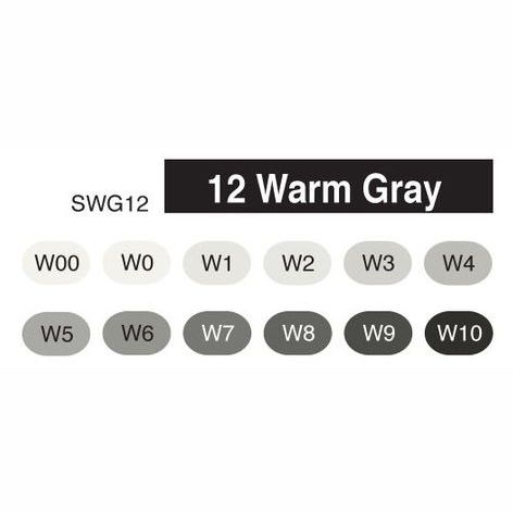 Copic Sketch Marker Warm Grey Set 12 SET