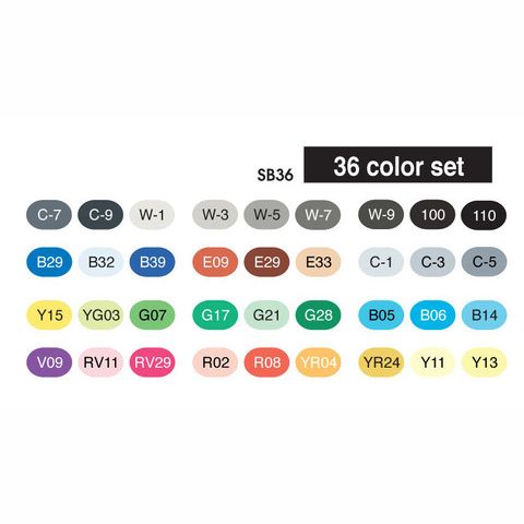 Copic Sketch Marker Set 36 SET