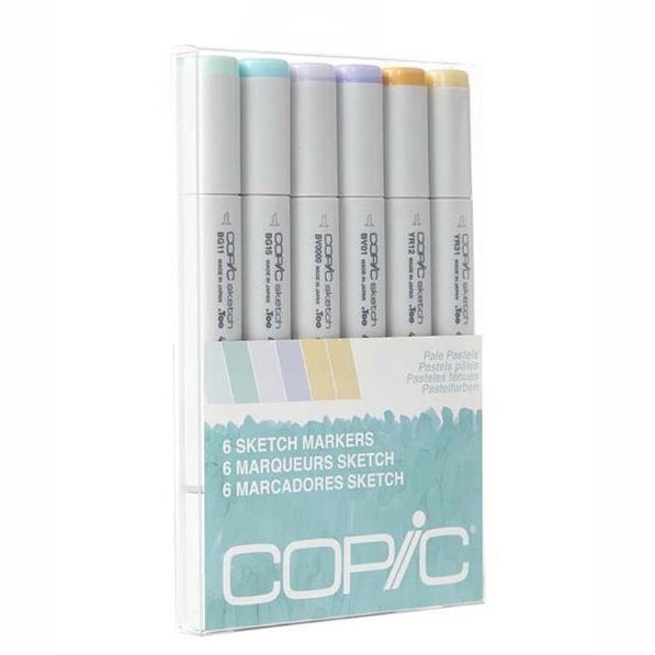 Copic Sketch Marker Pale Pastels Set 6 SET