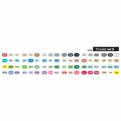 Copic Sketch Marker B Set 72 SET