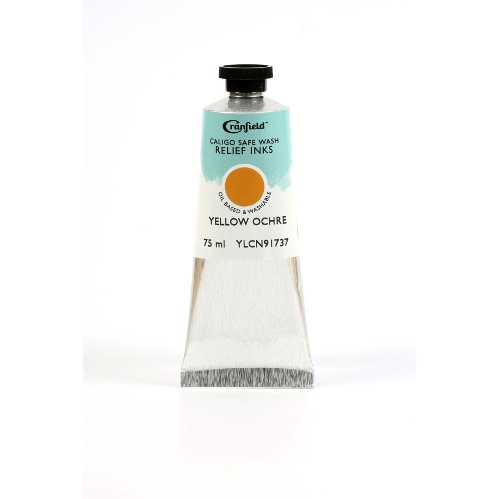 Cranfield Safe Wash Relief Printing Ink Yellow Ochre 75ml