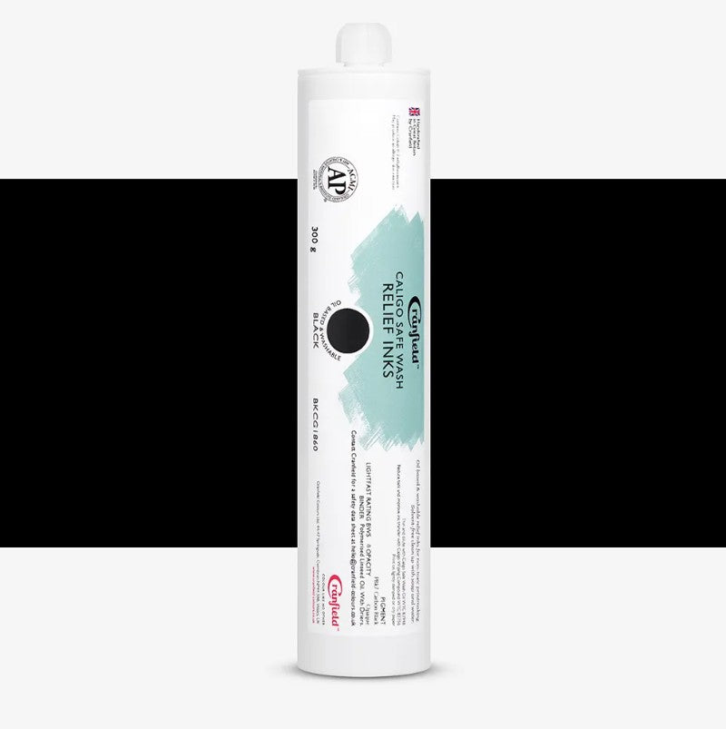 Cranfield Safe Wash Relief Printing Ink CARTRIDGE BLACK 300g