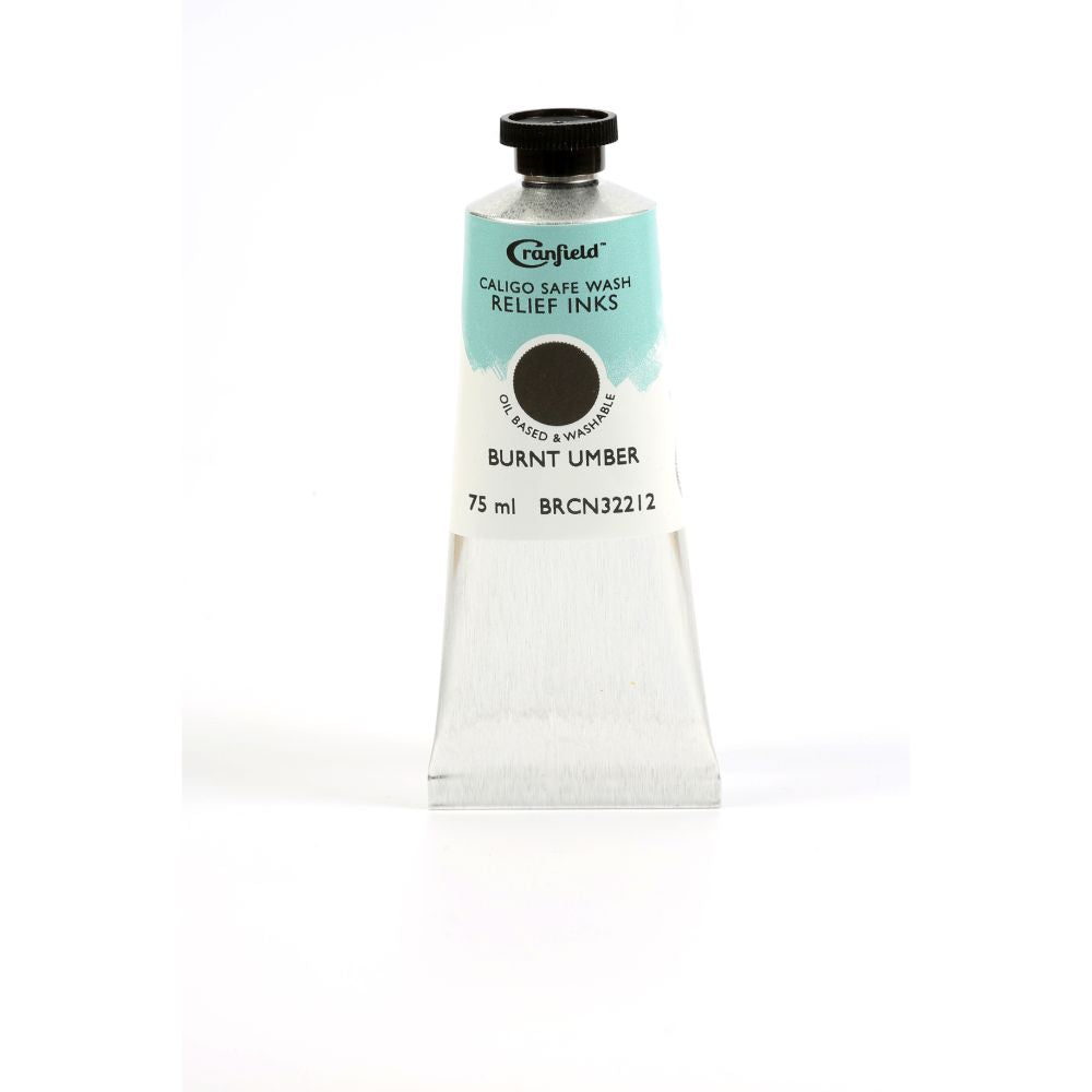 Cranfield Safe Wash Reflief Printing Ink Burnt Umber 75ml