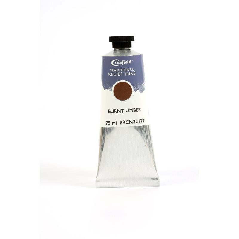 Cranfield Traditional Relief Printing Ink Burnt Umber 75ml