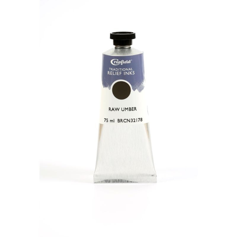 Cranfield Traditional Relief Printing Ink Raw Umber 75ml