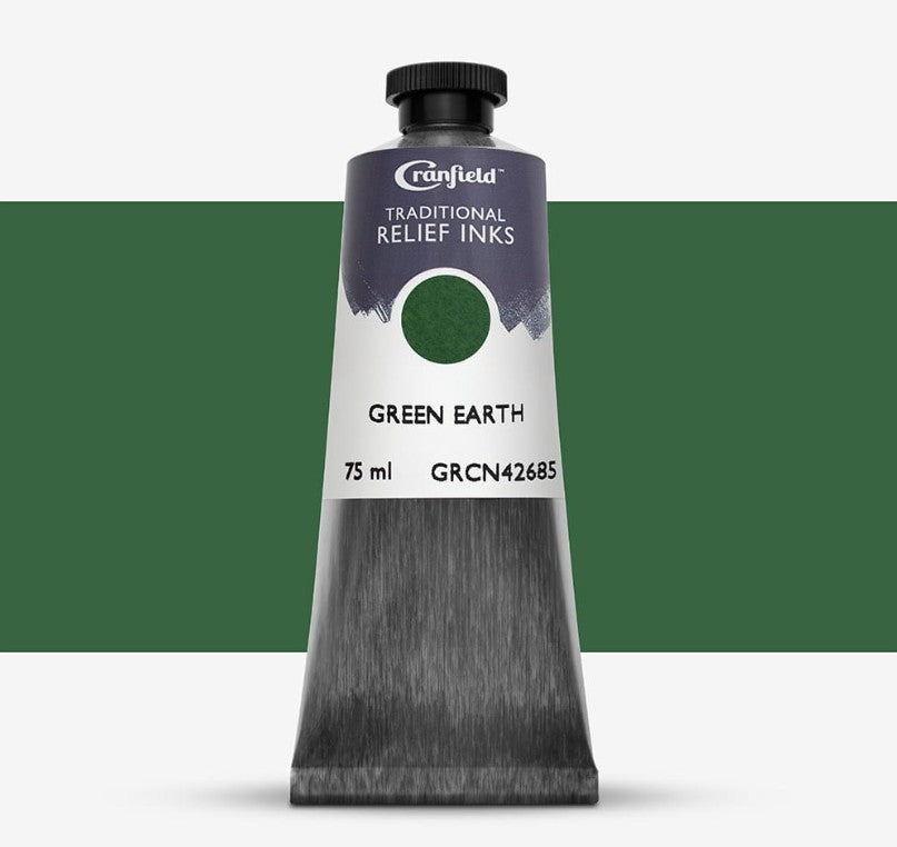 CRANFIELD TRADITIONAL RELIEF PRINTING INK GREEN EARTH