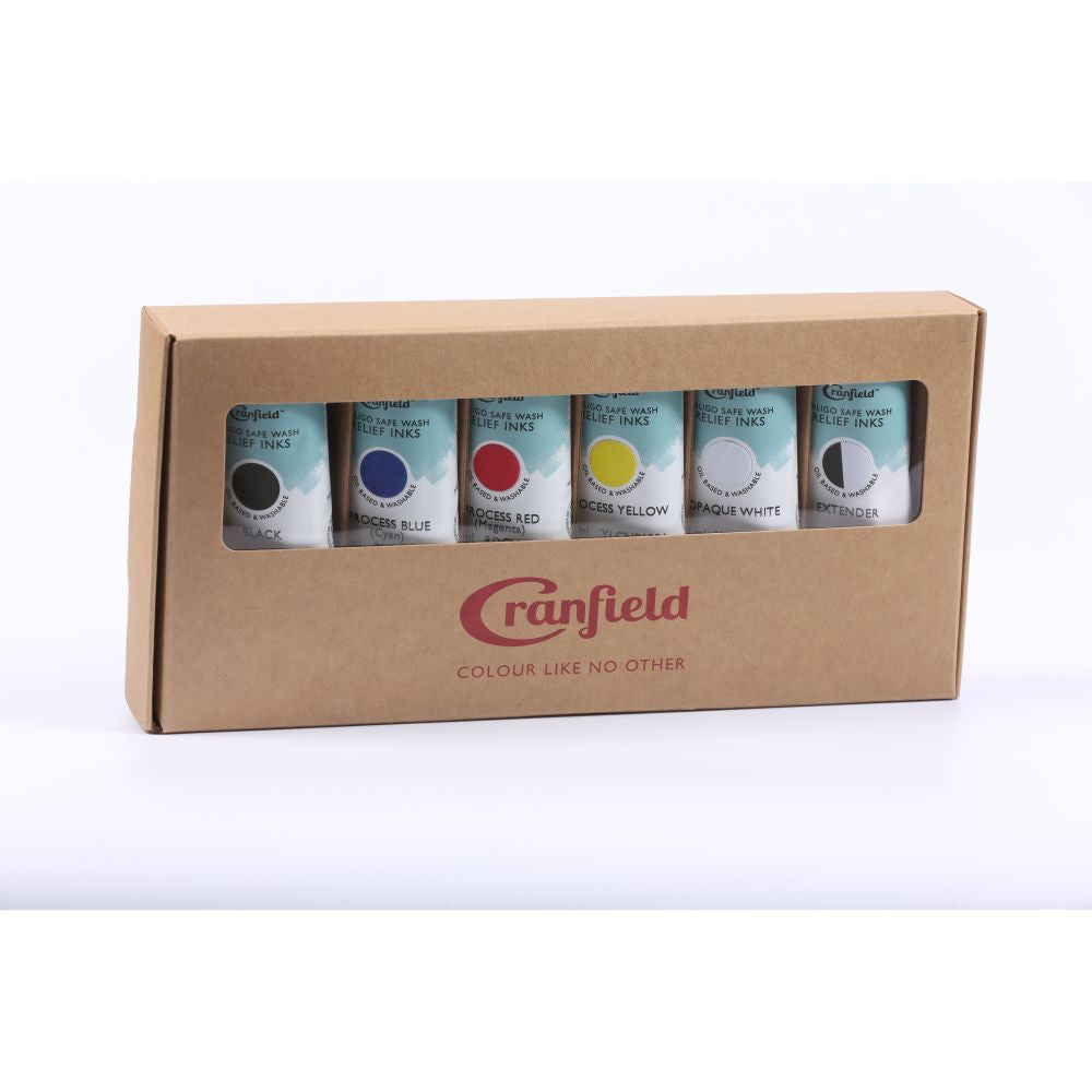 Cranfield Safe Wash Relief Printing Ink Set 6 SET