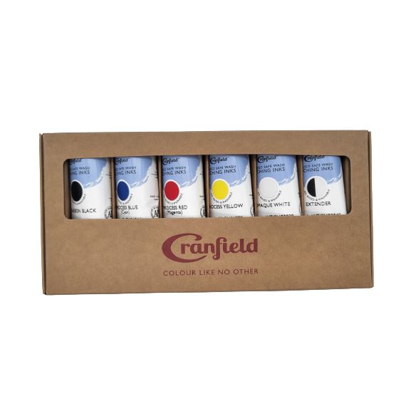 Cranfield Safe Wash Etching Printing Ink Set 6 SET