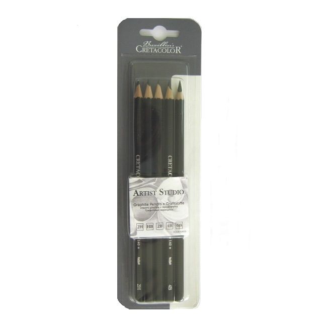 Cretacolor Studio School Graphite Pencil Blister Pack of 5