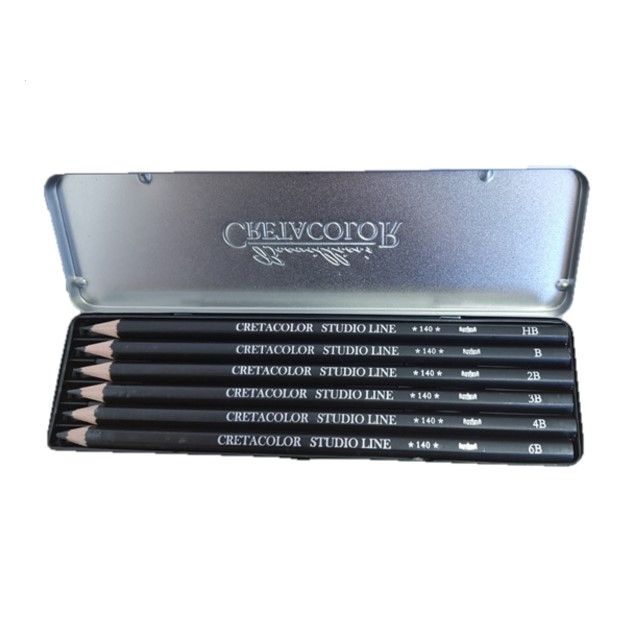 Cretacolor Studio School Graphite Pencil Tin Set 6 SET