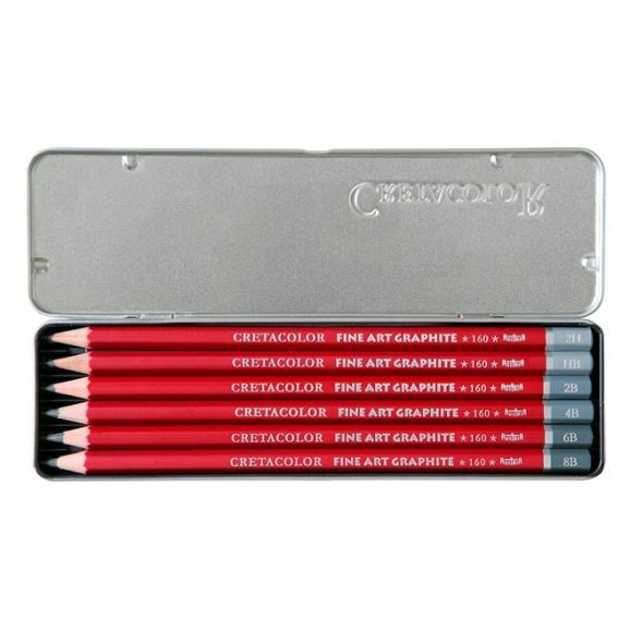 Cretacolor Cleos Graphite Pencil Tin Set 6 SET