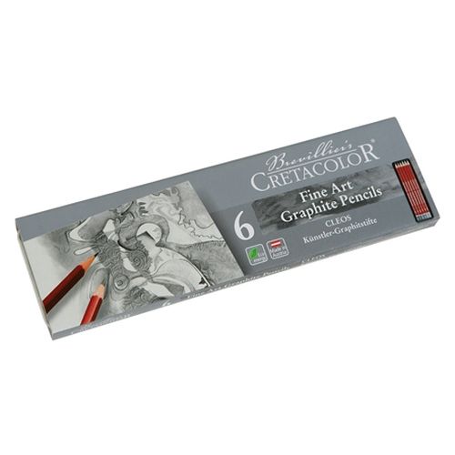 Cretacolor Cleos Graphite Pencil Tin Set 6 SET