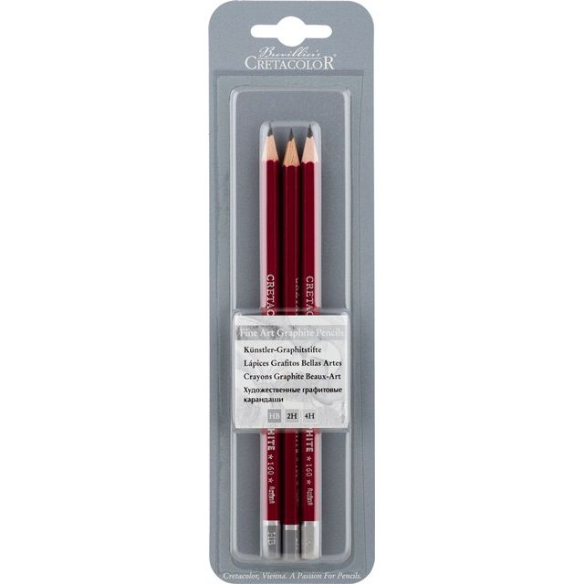 Cretacolor Cleos Graphite Pencil Blister Pack HB/2H/4H