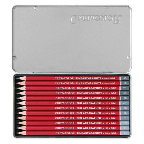 Cretacolor Cleos Graphite Pencil Tin Set 12 SET