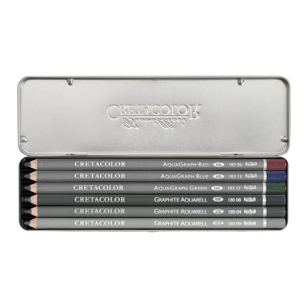Cretacolor Watercolour Graphite Pencil Set 6 SET