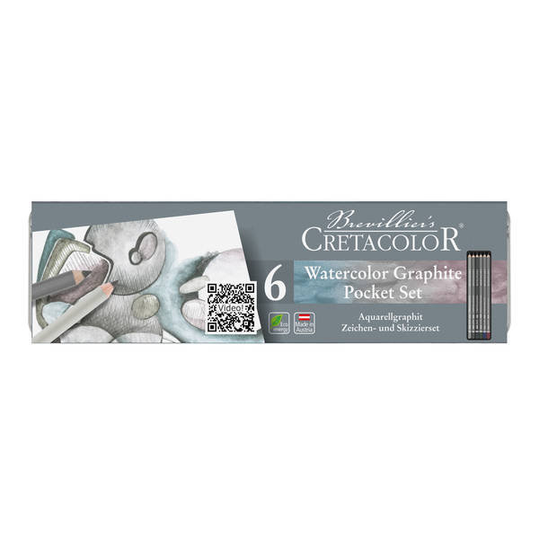Cretacolor Watercolour Graphite Pencil Set 6 SET