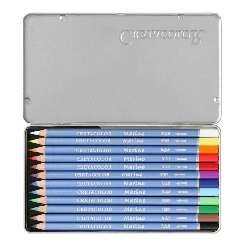 Cretacolor Marino Watercolour Pencil Tin Set 12 SET