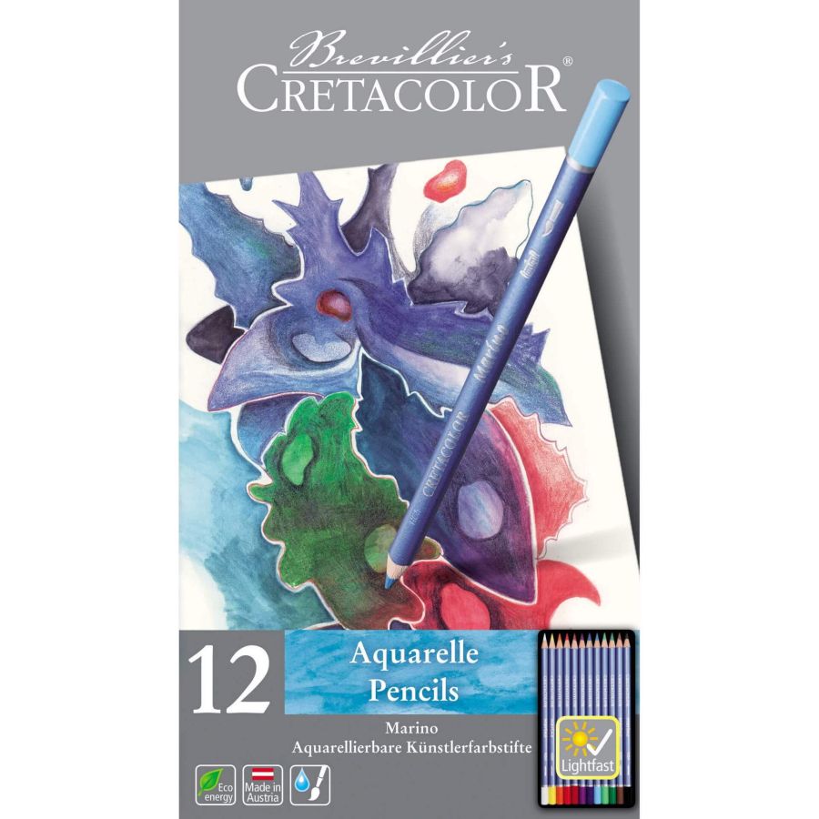 Cretacolor Marino Watercolour Pencil Tin Set 12 SET