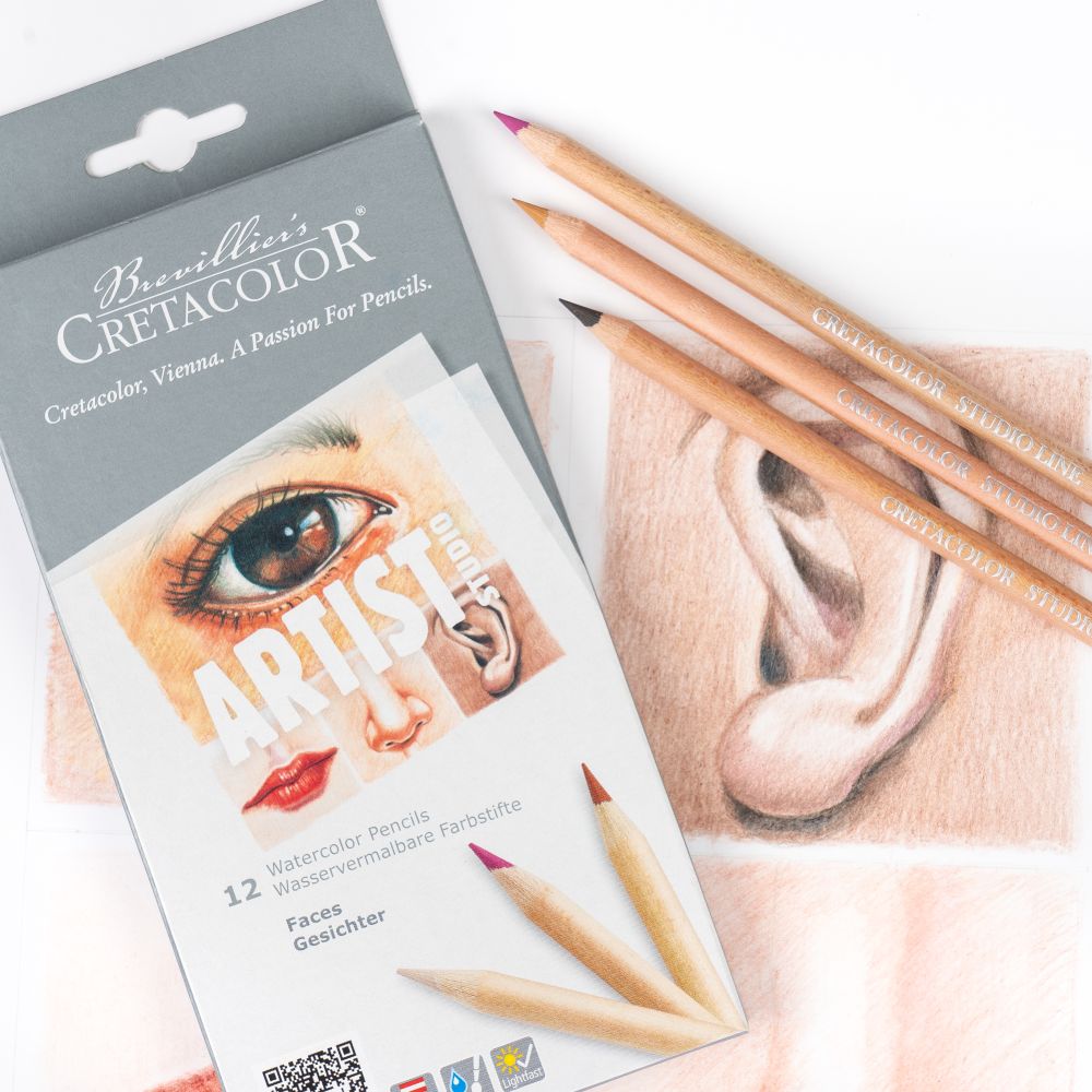 Cretacolor Artist Studio Watercolour Pencil Faces Set 12 SET