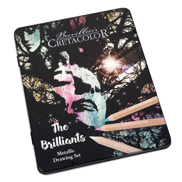 CRETACOLOR BRILLIANTS MEGA COLOUR PENCIL SET METALLIC SET 12