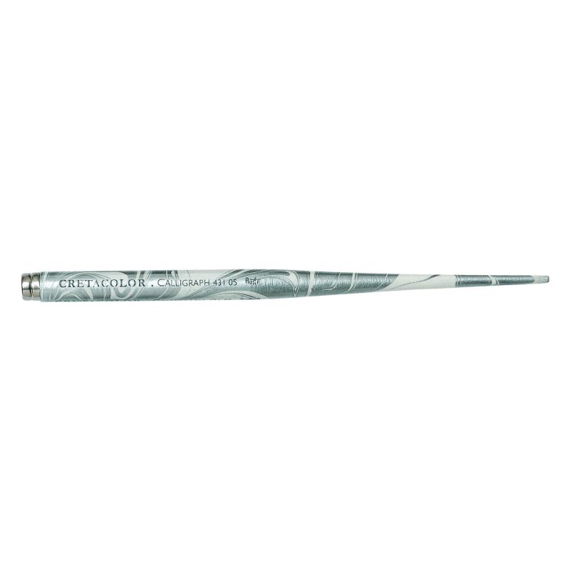 CRETACOLOR CALLIGRAPHY NIB HOLDER SILVER & WHITE MARBLE