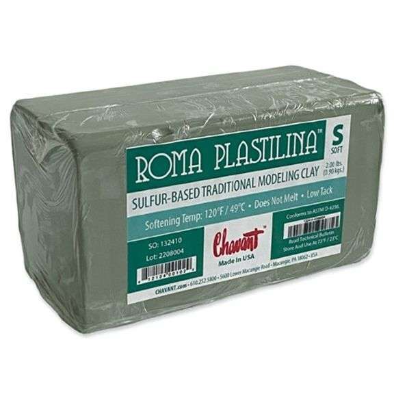 Chavant Roma Plastilina Soft Grey-Green 906g