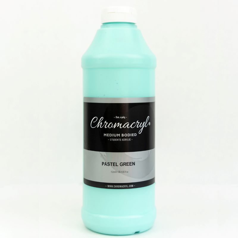 Chromacryl Student Acrylic Paint Pastel Green 1L