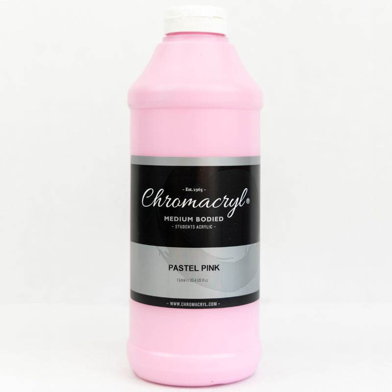 Chromacryl Student Acrylic Paint Pastel Pink 1L
