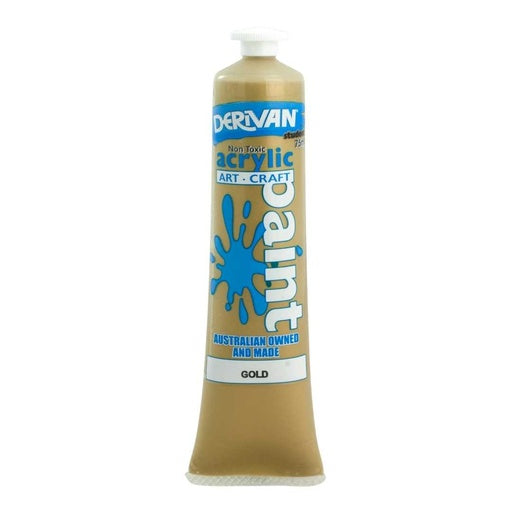 Derivan Student Acrylic Paint Metal Gold 75ml