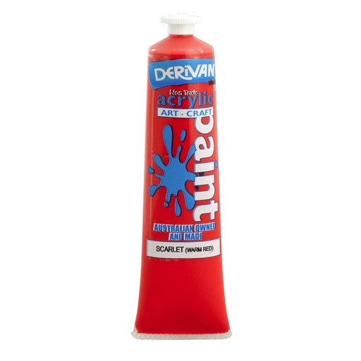 Derivan Student Acrylic Paint Scarlet (Warm) 75ml