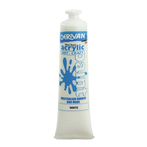 Derivan Student Acrylic Paint White 75ml