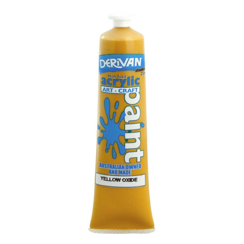 Derivan Student Acrylic Paint Yellow Oxide 75ml
