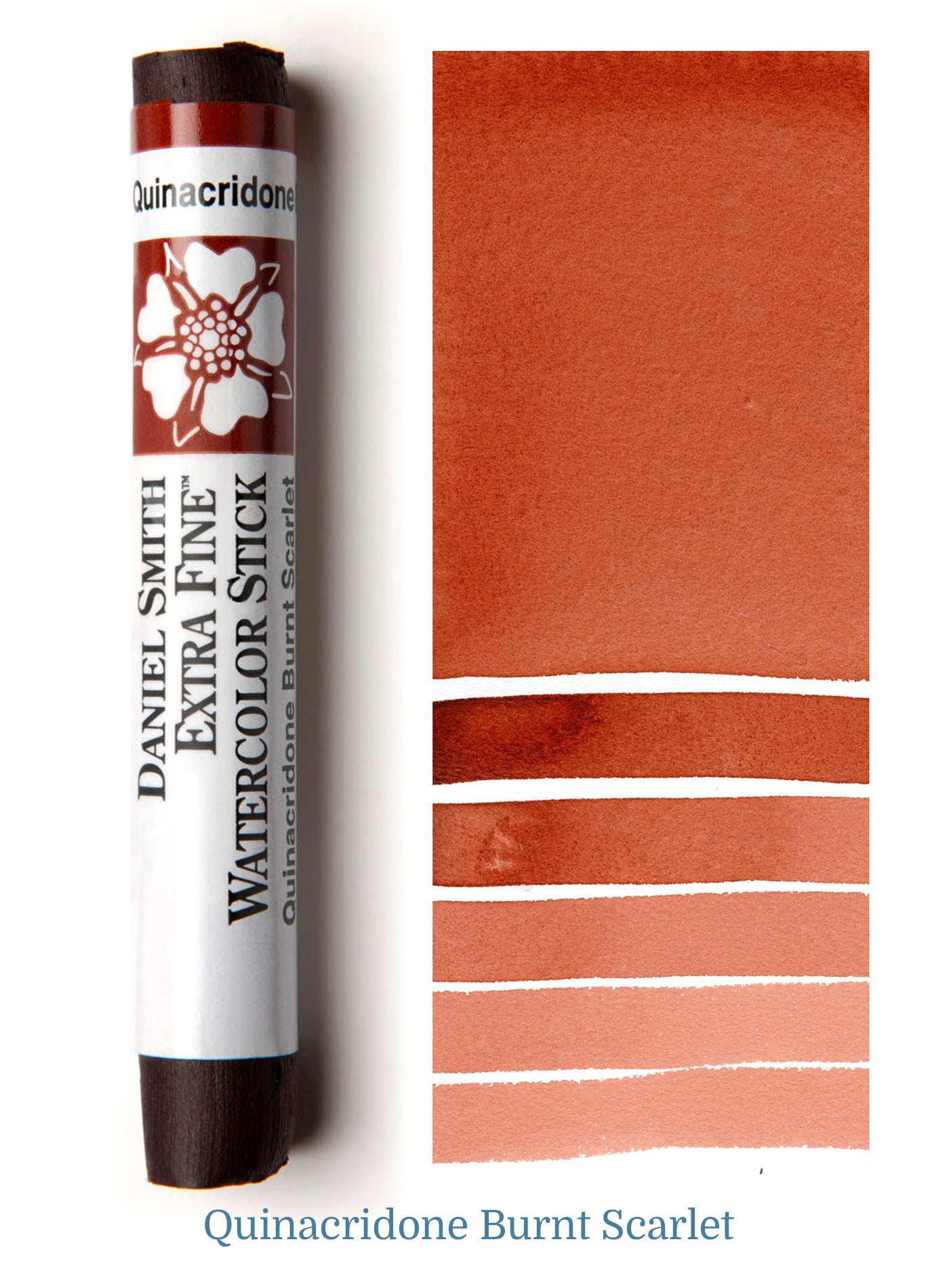 DANIEL SMITH WATERCOLOUR STICK QUINACRIDONE BURNT SCARLET