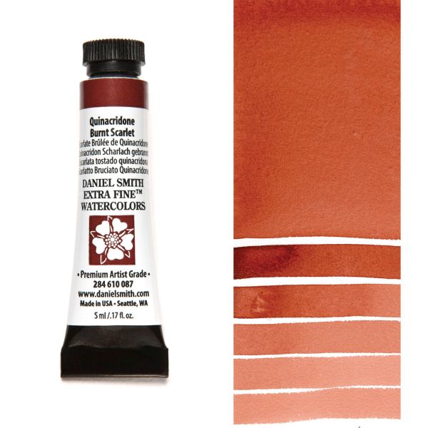 Daniel Smith Watercolour Paint Quinacridone Burnt Scarlet 5ml