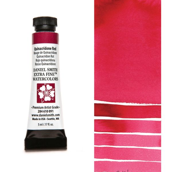 DANIEL SMITH WATERCOLOUR PAINT QUINACRIDONE RED
