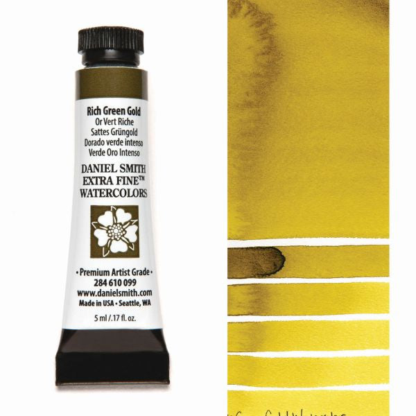 Daniel Smith Watercolour Paint Rich Green Gold 5ml