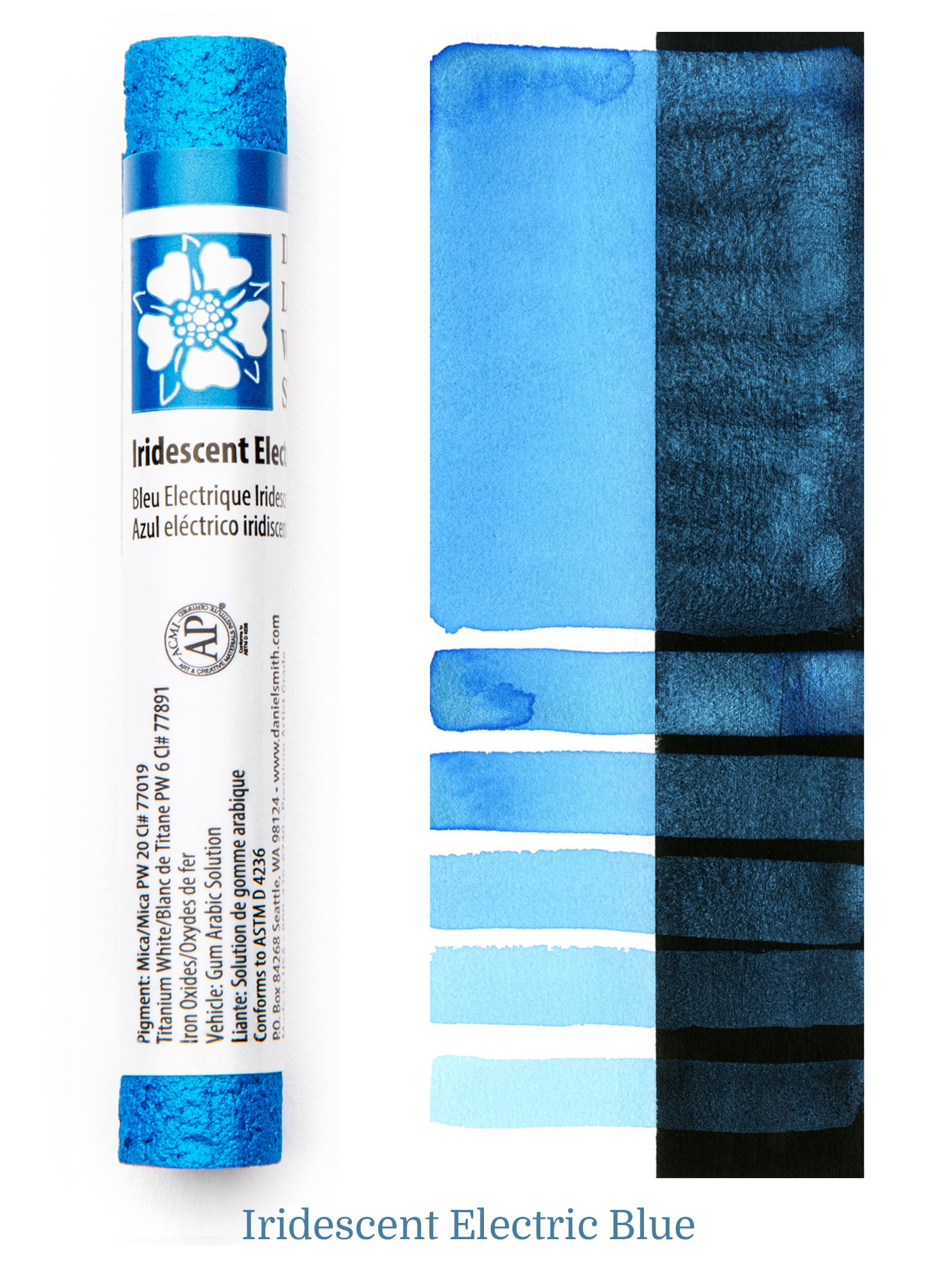 DANIEL SMITH WATERCOLOUR STICK IRIDESCENT ELECTRIC BLUE