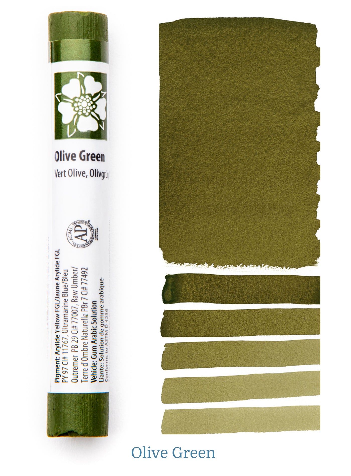 DANIEL SMITH WATERCOLOUR STICK OLIVE GREEN