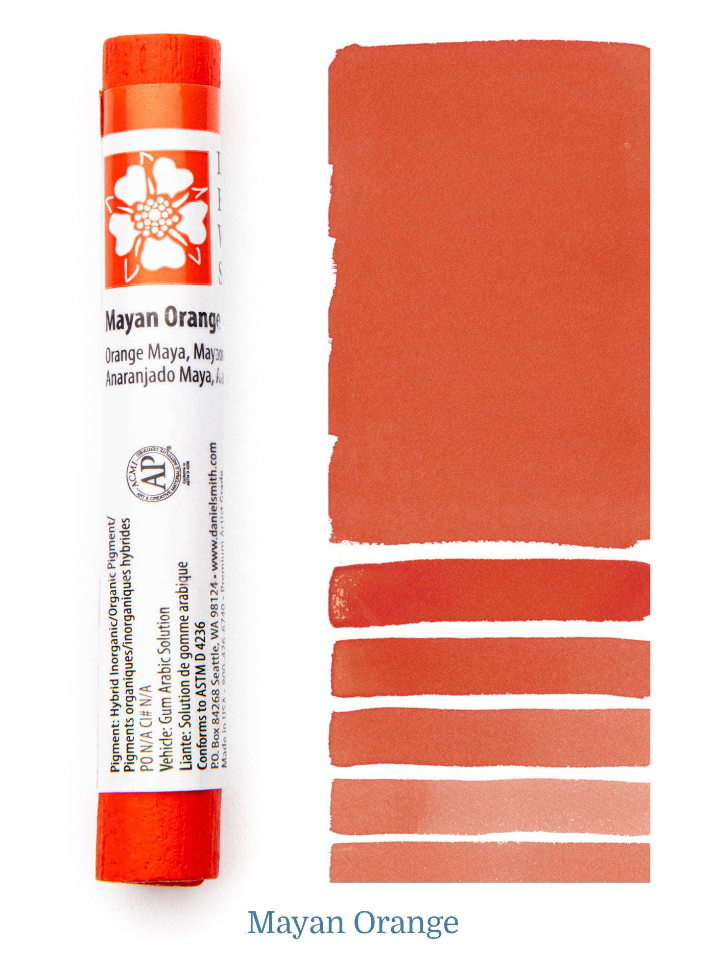 DANIEL SMITH WATERCOLOUR STICK MAYAN ORANGE