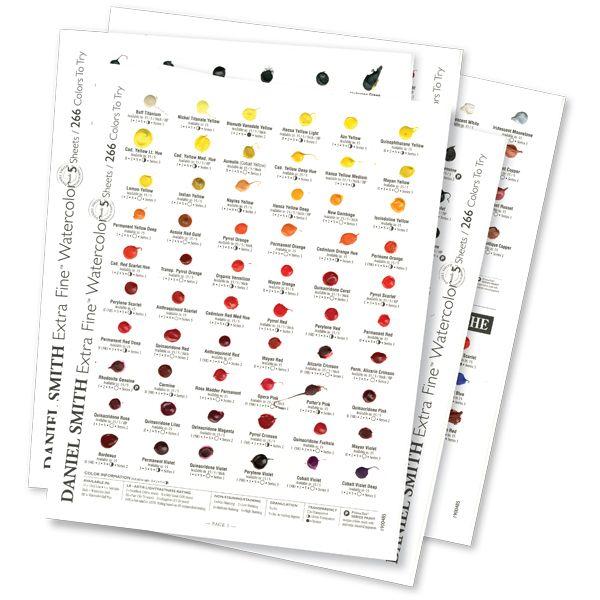 Daniel Smith Watercolour Paint Dot Card 266 Color + Gouache