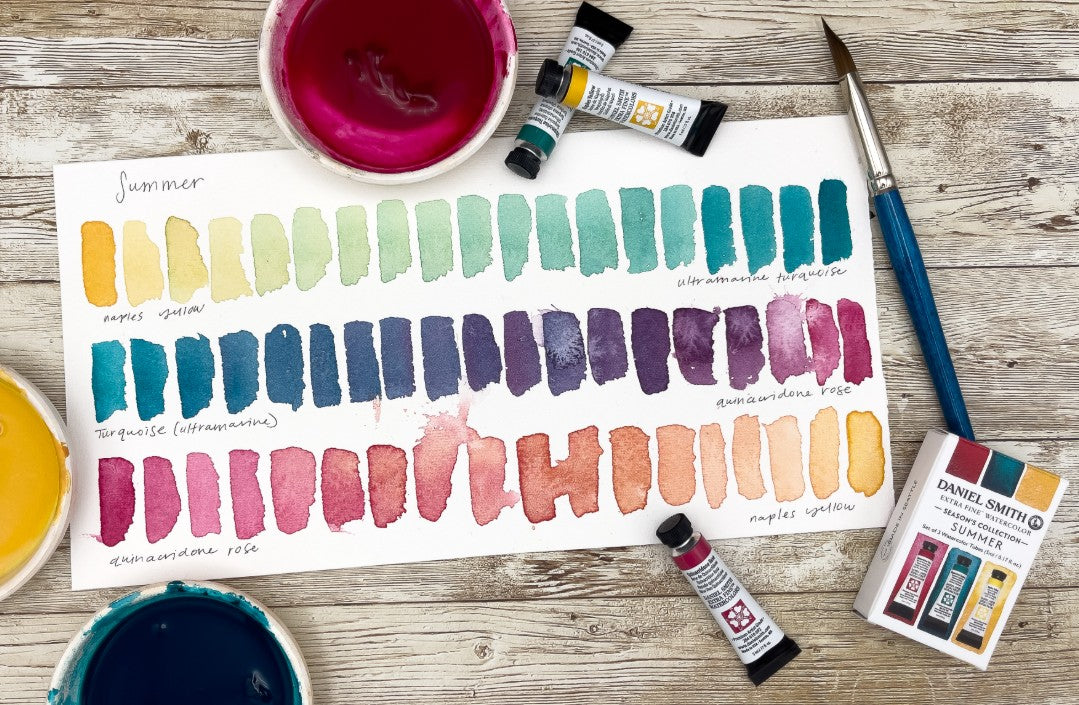 DANIEL SMITH WATERCOLOUR 3 X 5ML SUMMER SET