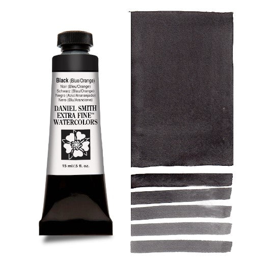Daniel Smith Watercolour Paint Black (Blue/Orange) 15ml
