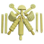 WOODEN CLAY & DOUGH TOOL SET 12