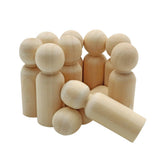 WOODEN PEOPLE PKT10 LARGE 9X3CM