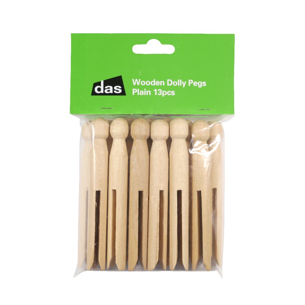 DAS WOODEN DOLLY PEGS PLAIN